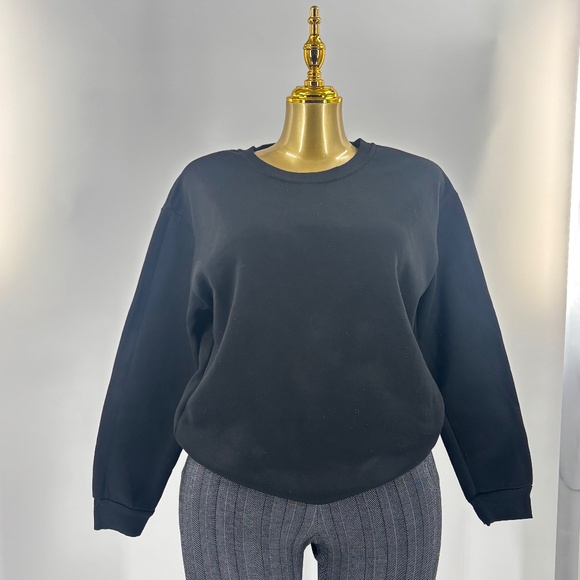 SHEIN Black/Teal Round‑Neck Thermal Sweatshirt M – Long Sleeve,  LOT OF 2 - Picture 1 of 3